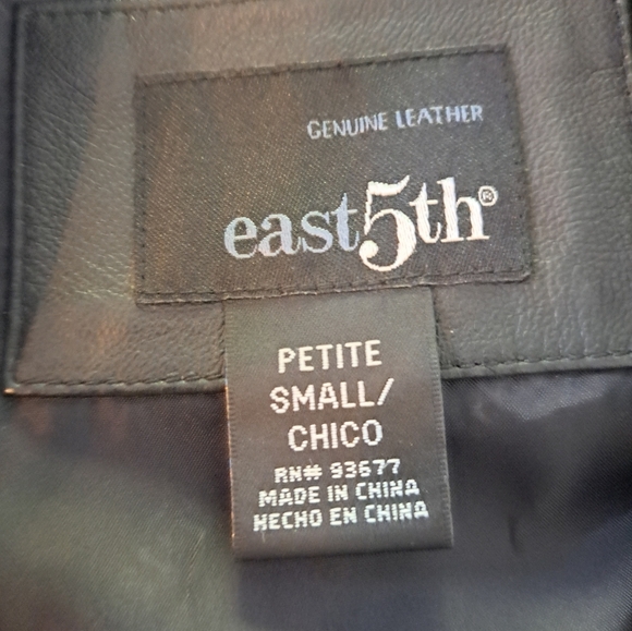 East 5th Genuine Leather Jacket – Petite Small - Picture 4 of 6